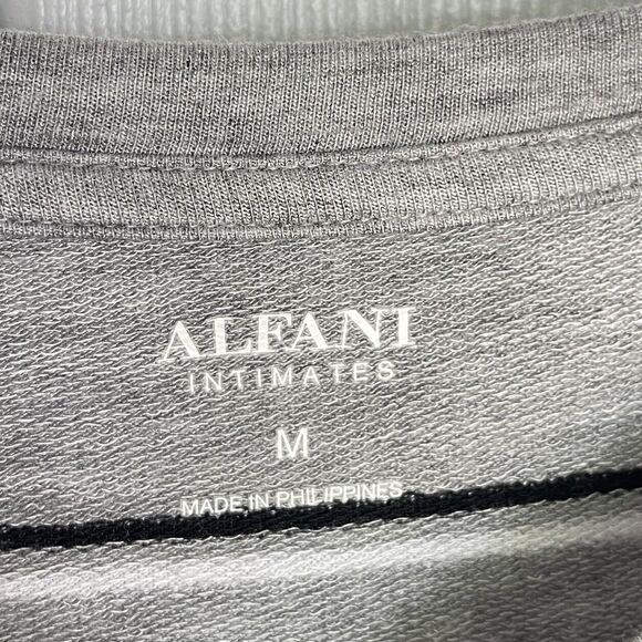 ALFANI Women's Ultra Soft Striped Nightgown Medium Heather Gray Pajama PJs - Picture 15 of 16